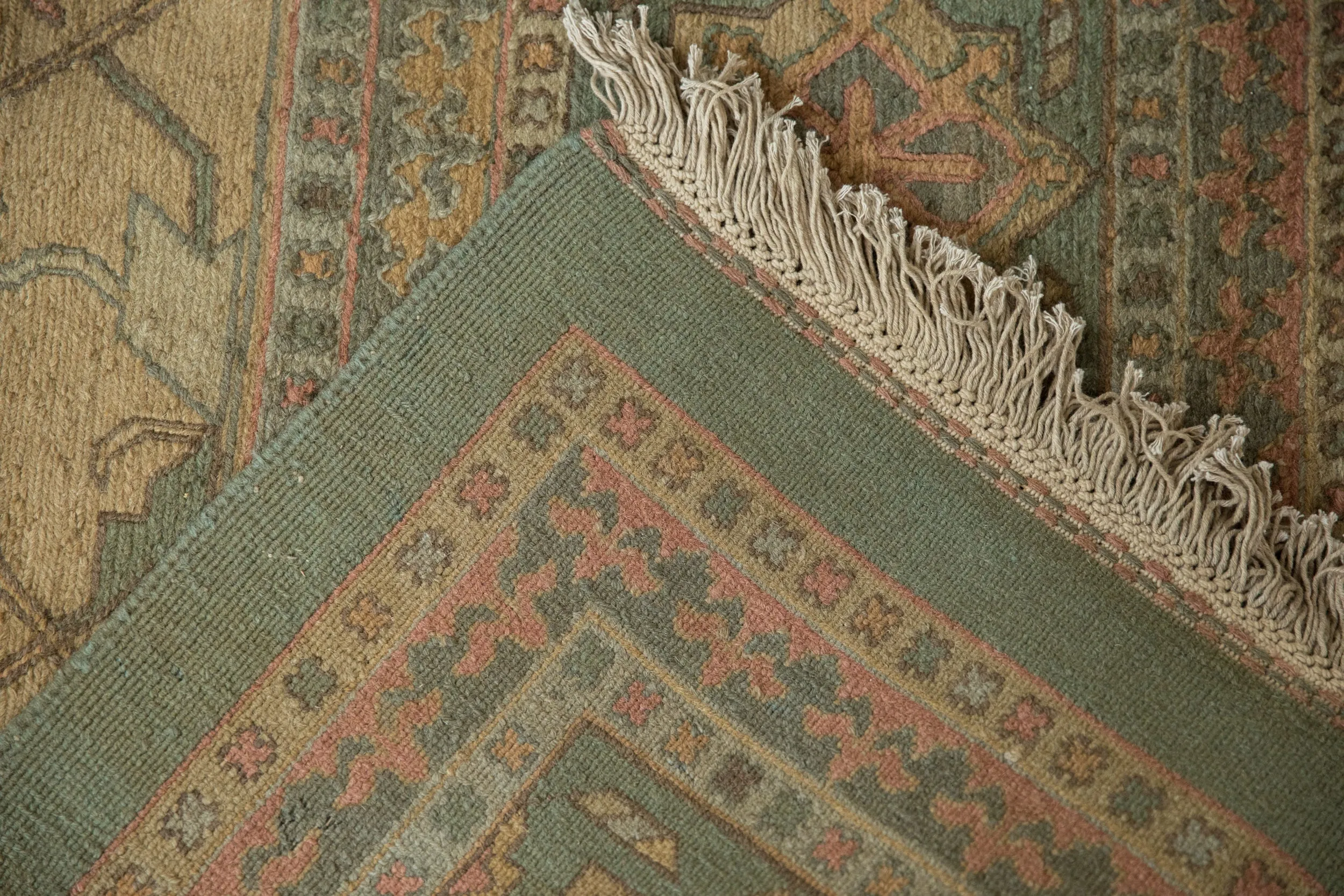 10x13.5 New Tea Washed Indian Soumac Design Carpet