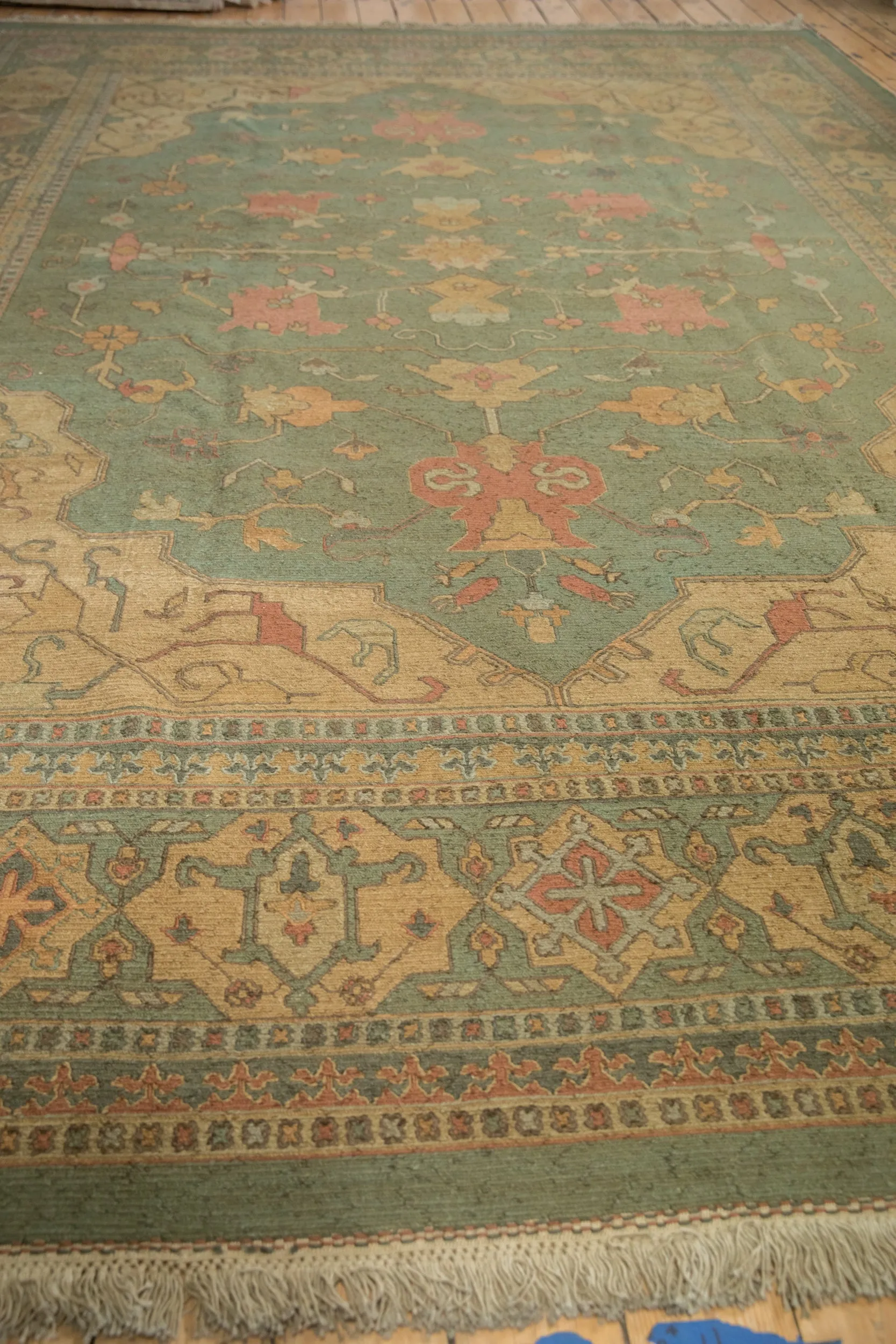 10x13.5 New Tea Washed Indian Soumac Design Carpet
