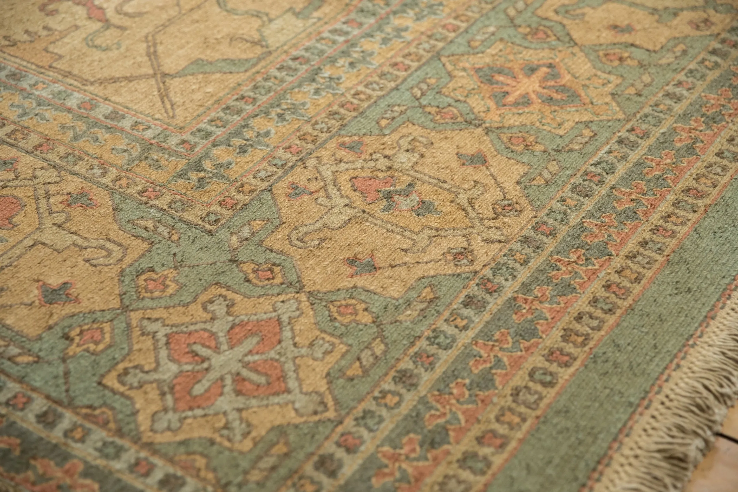 10x13.5 New Tea Washed Indian Soumac Design Carpet