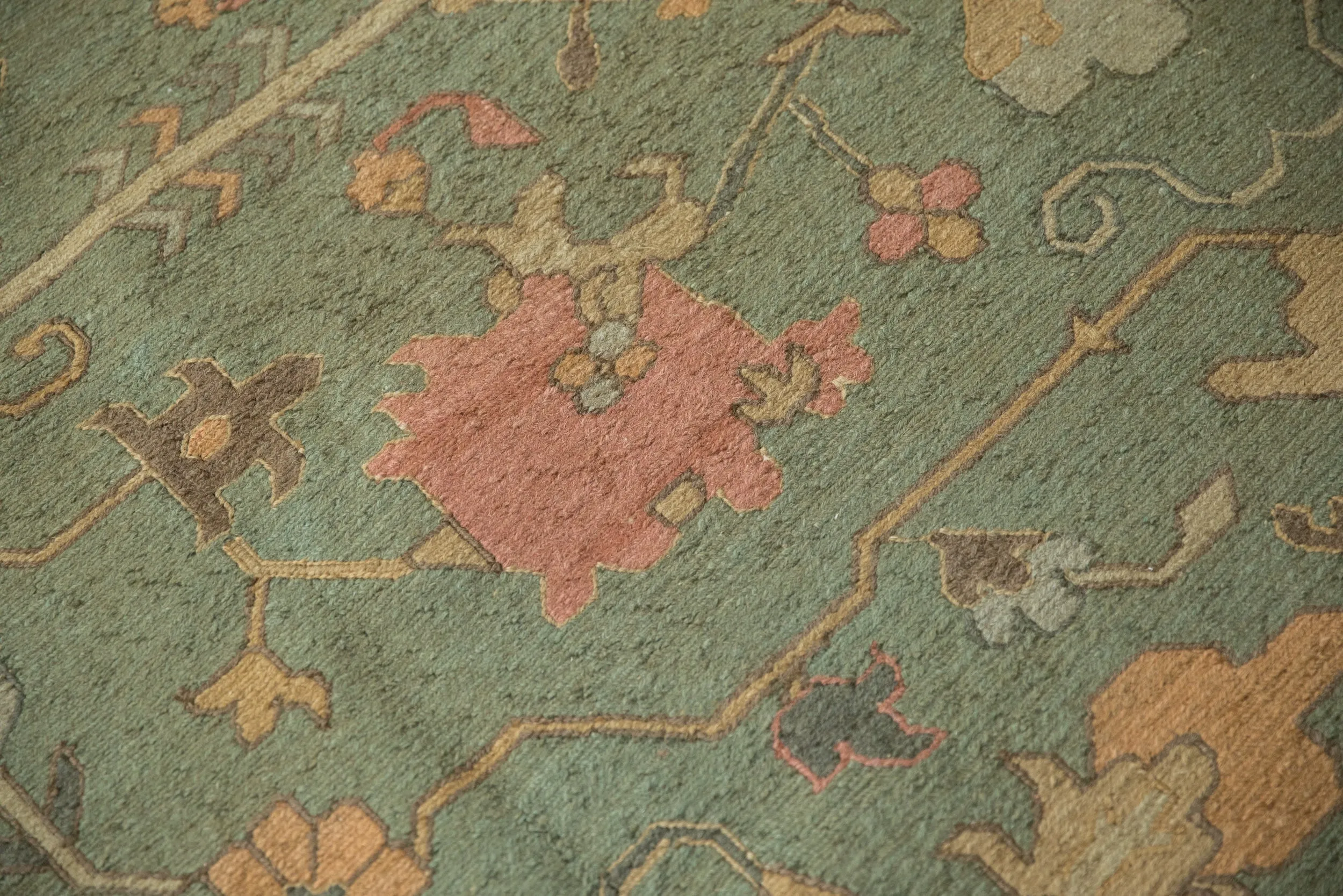 10x13.5 New Tea Washed Indian Soumac Design Carpet