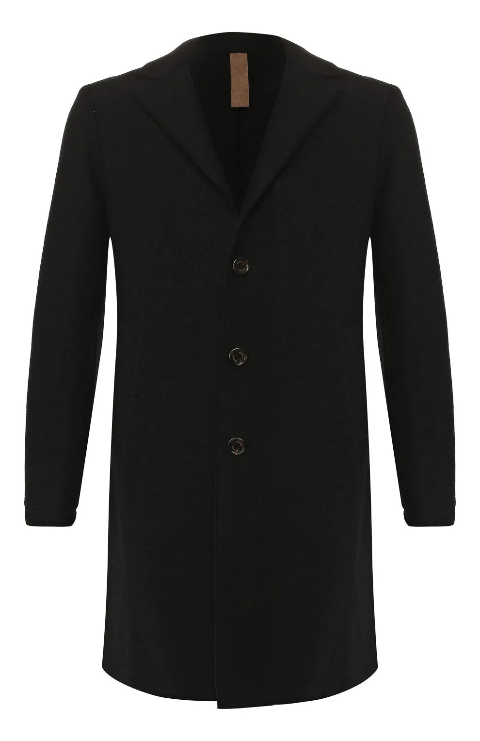 $1,395 ELEVENTY - Black Essential Pure Wool Top Coat - 42 US (52EU)