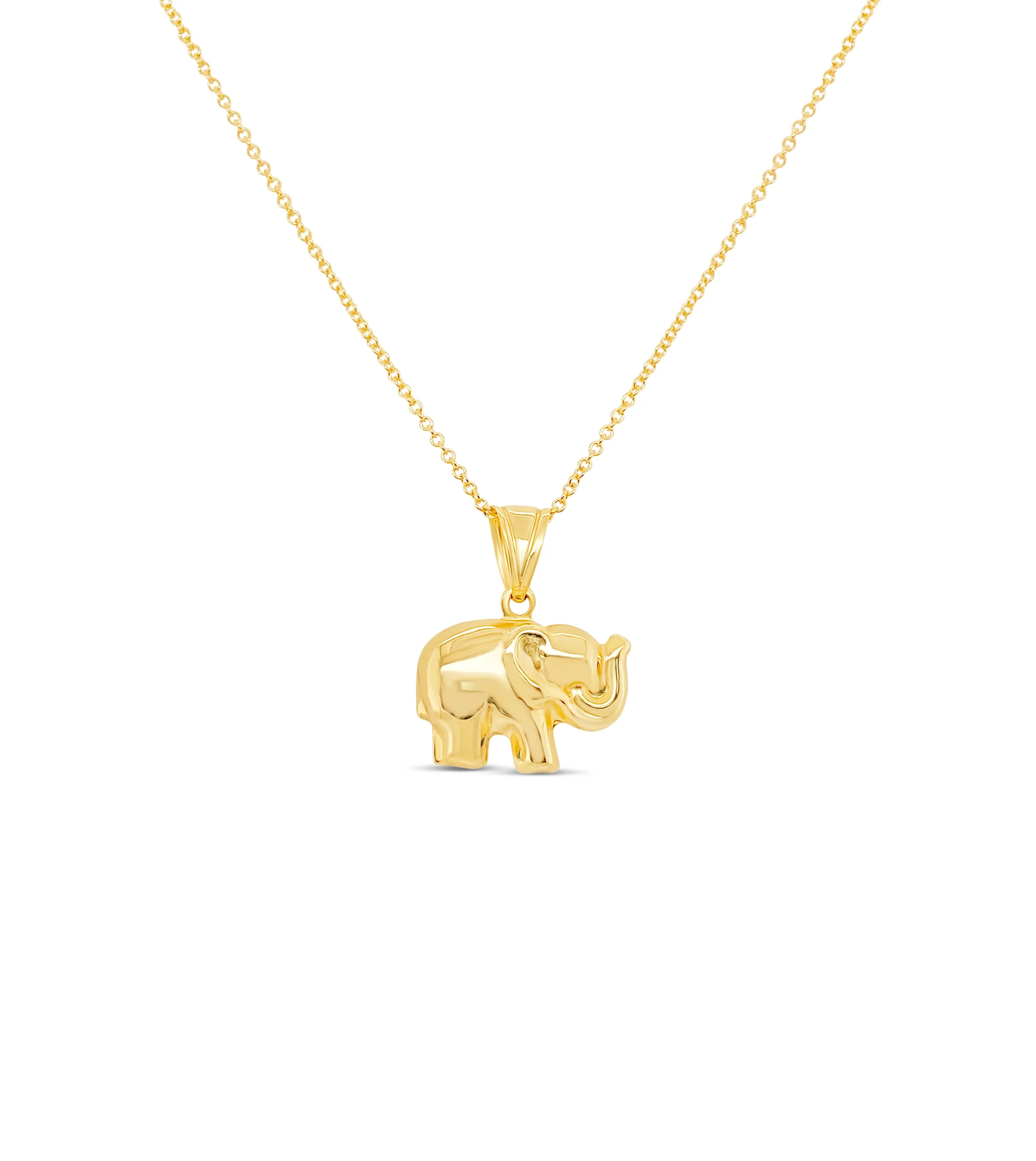 14k Gold Elephant Necklace