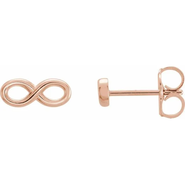 14K Rose Infinity-Inspired Earrings