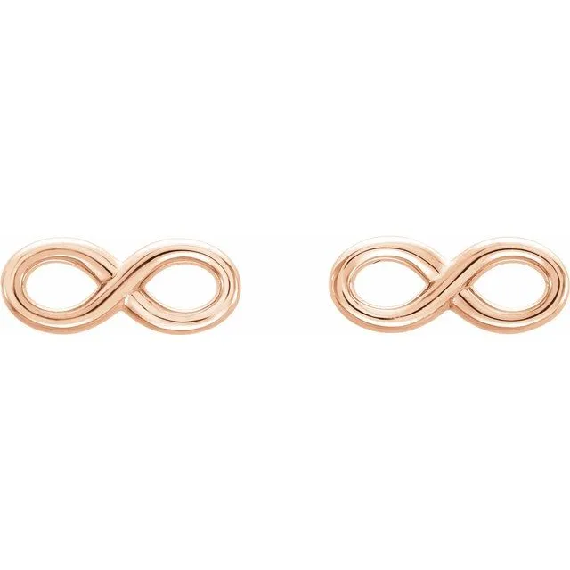14K Rose Infinity-Inspired Earrings