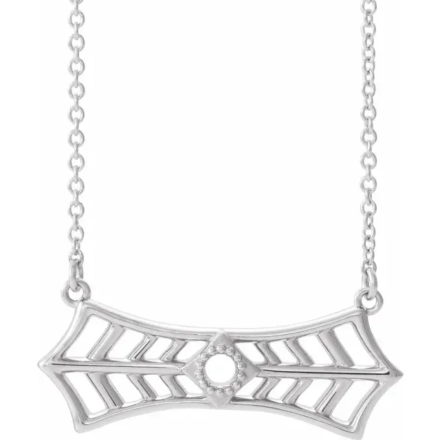 14K Rose Vintage-Inspired Bar 18" Necklace