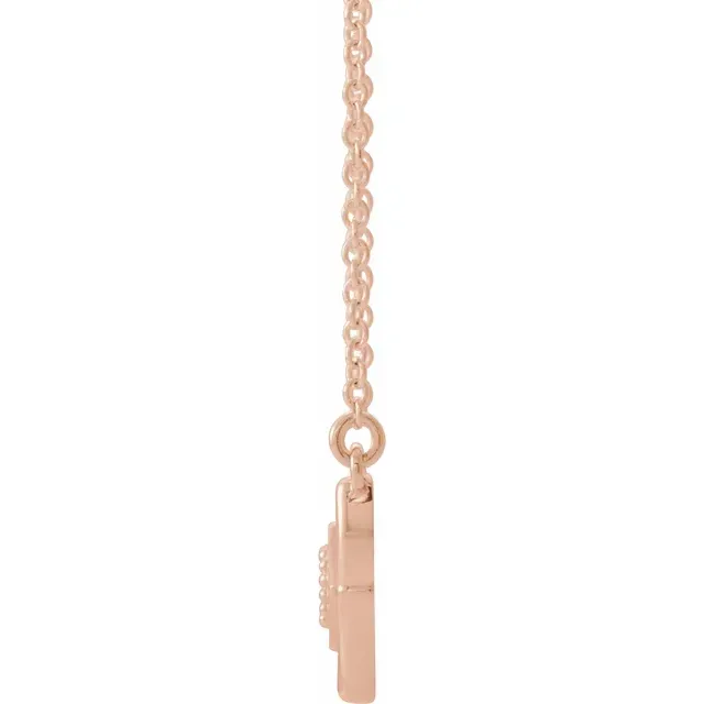 14K Rose Vintage-Inspired Bar 18" Necklace