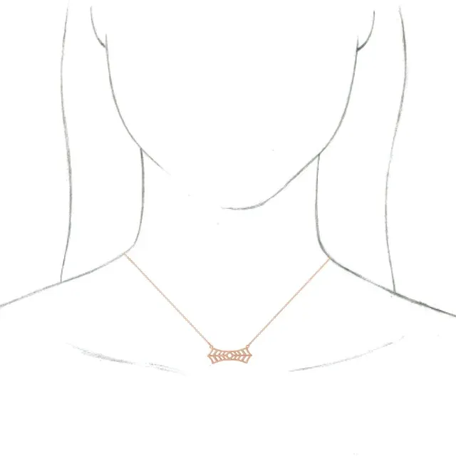 14K Rose Vintage-Inspired Bar 18" Necklace