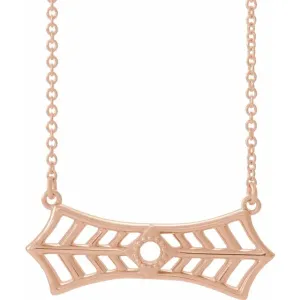 14K Rose Vintage-Inspired Bar 18" Necklace