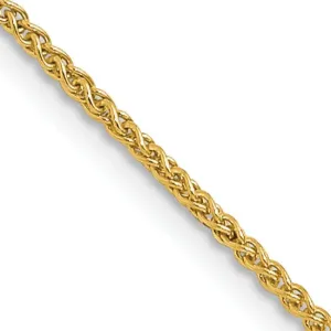 14k Yellow Gold 1mm Spiga Wheat Chain