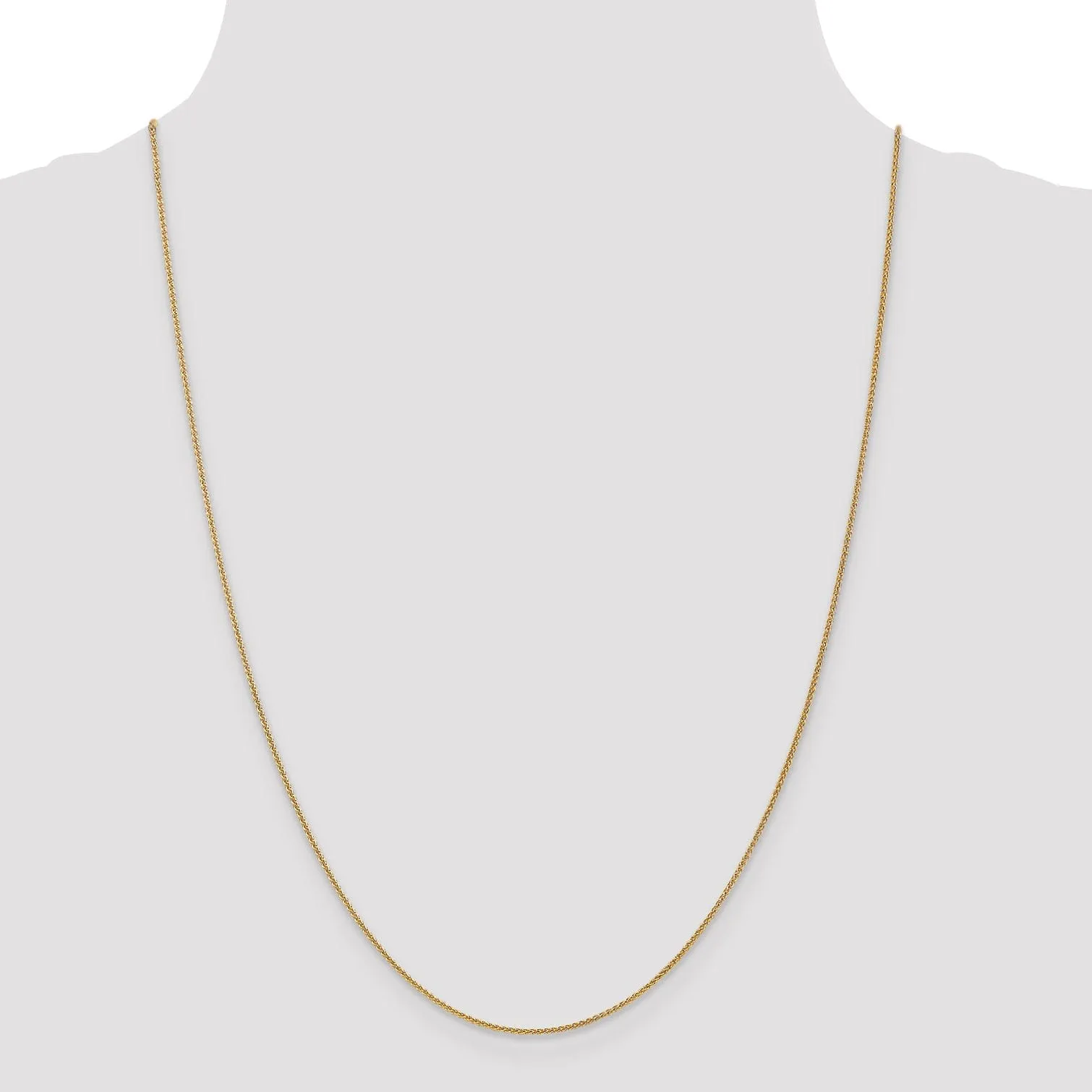 14k Yellow Gold 1mm Spiga Wheat Chain