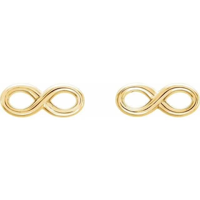 14K Yellow Infinity-Inspired Earrings