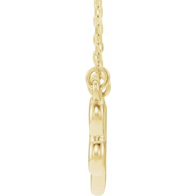 14K Yellow Infinity-Inspired Heart 16-18" Necklace