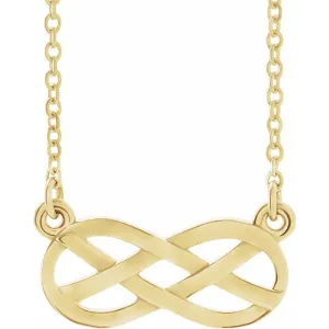 14K Yellow Infinity-Inspired Knot Design 18" Necklace