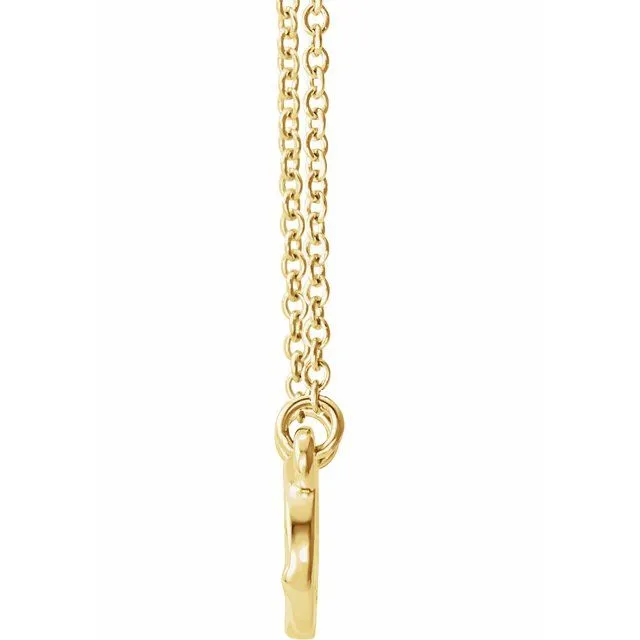 14K Yellow Infinity-Inspired Knot Design 18" Necklace