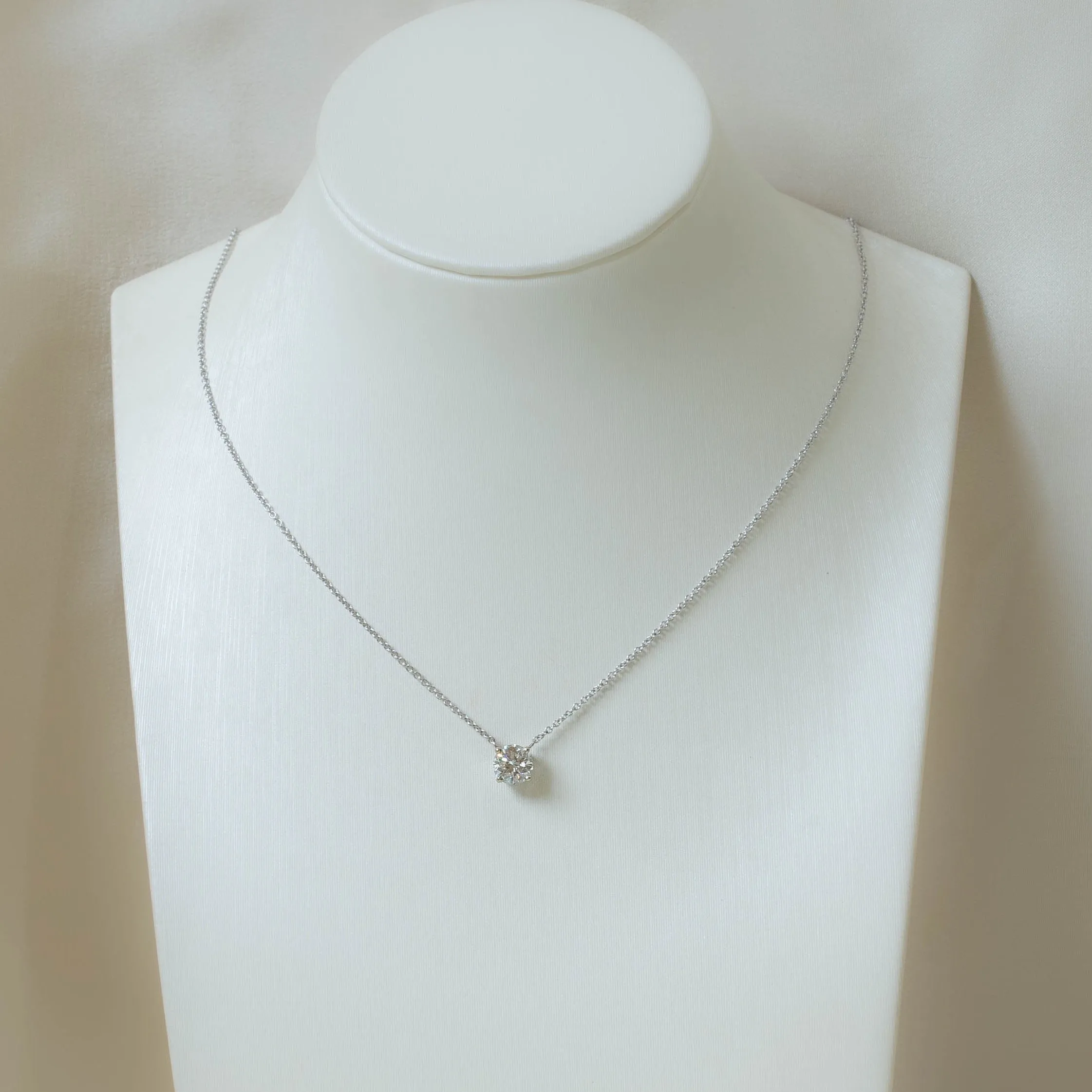 14kw .60ct Floating Diamond Necklace