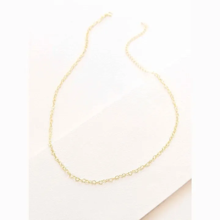 18K Gold over Sterling Silver Heart Chain Necklace