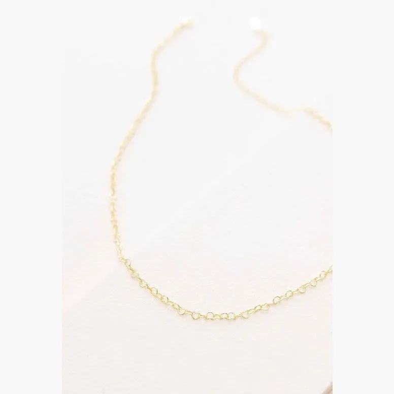 18K Gold over Sterling Silver Heart Chain Necklace
