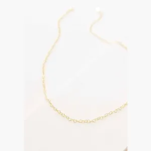 18K Gold over Sterling Silver Heart Chain Necklace