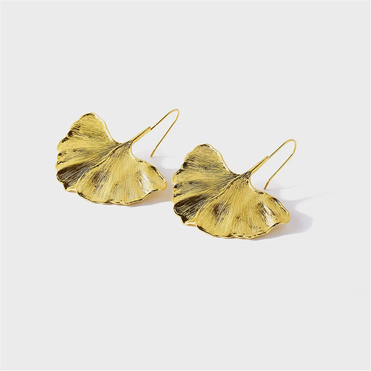 18K Gold-Plated Lotus Leaf Drop Earring