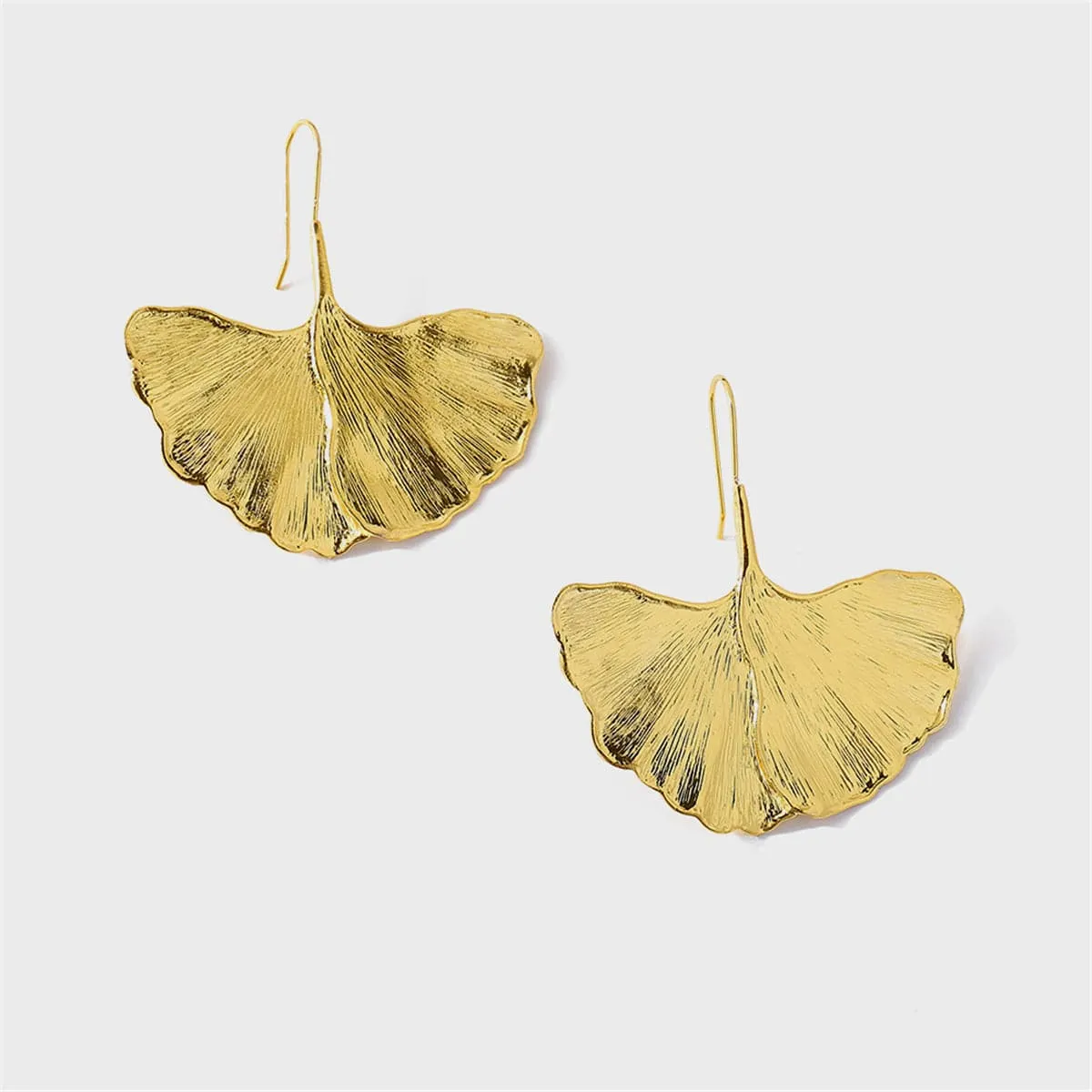 18K Gold-Plated Lotus Leaf Drop Earring