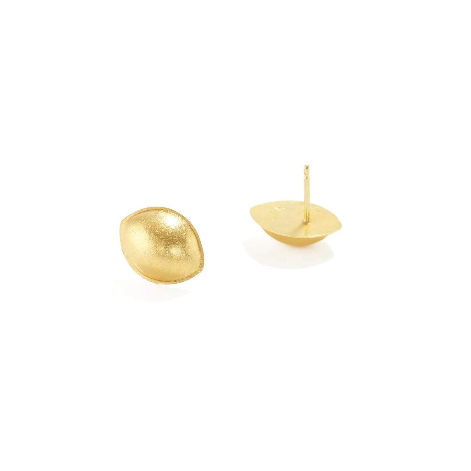 18K Small Leaf Earrings