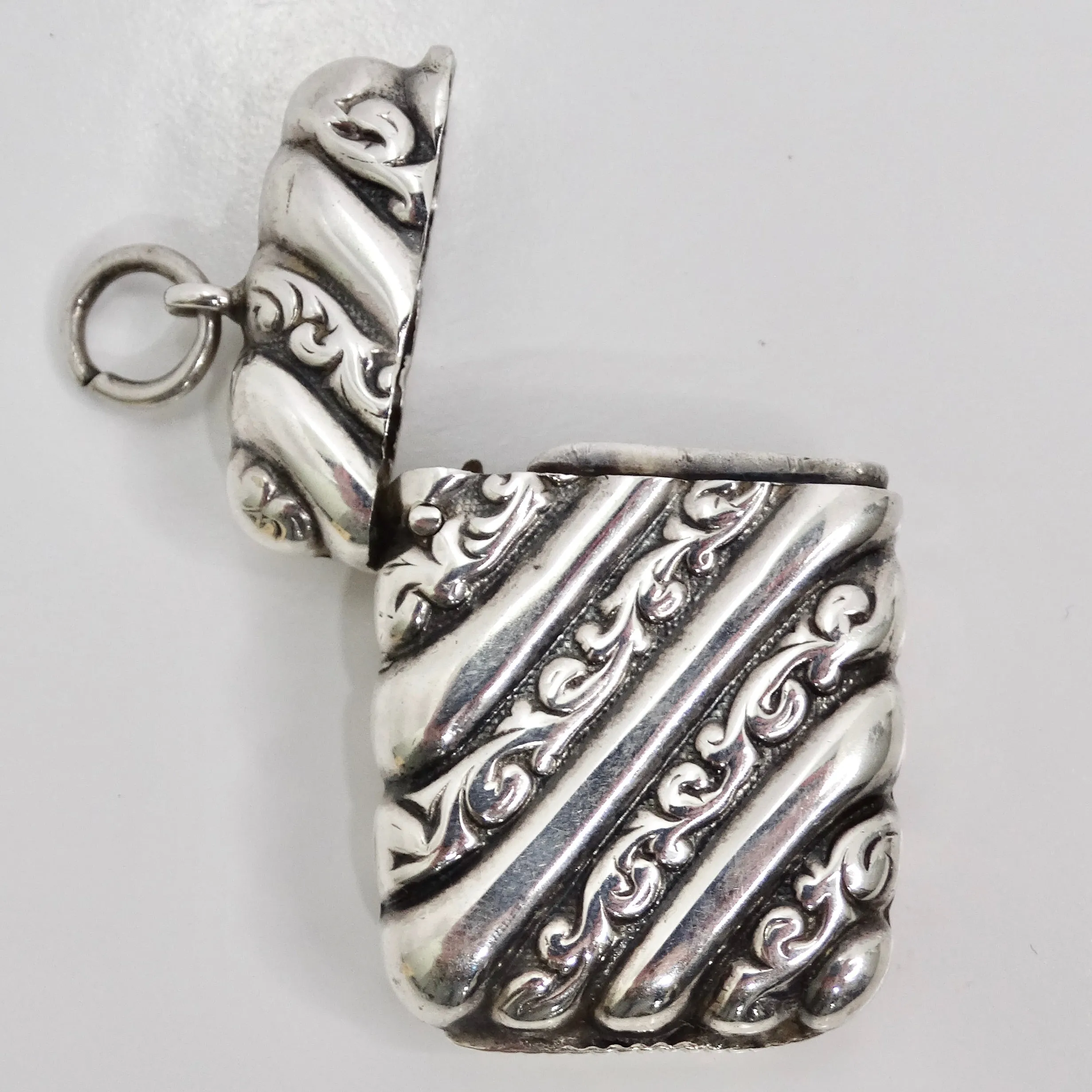 1950 Sterling Silver Matchbox Pendent