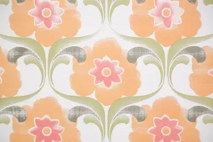 1960s Floral Vintage Wallpaper