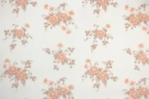 1960s Floral Vintage Wallpaper