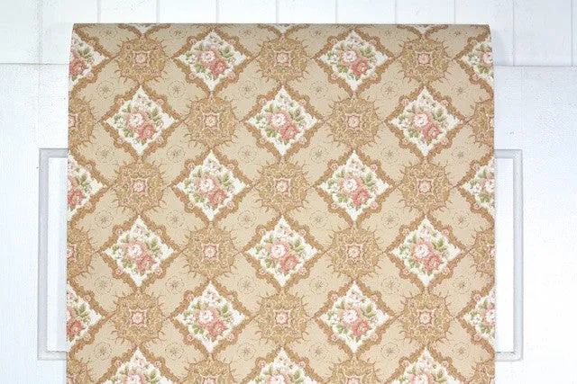 1960s Floral Vintage Wallpaper
