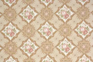 1960s Floral Vintage Wallpaper