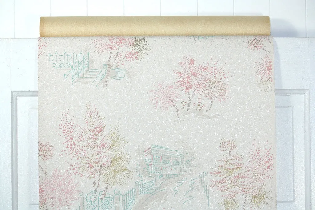 1960s Scenic Vintage Wallpaper