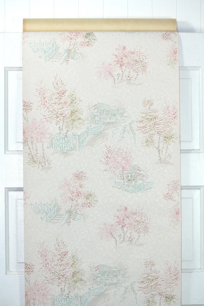 1960s Scenic Vintage Wallpaper
