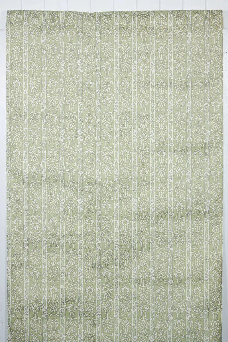 1970s Damask Stripe Vinyl Vintage Wallpaper