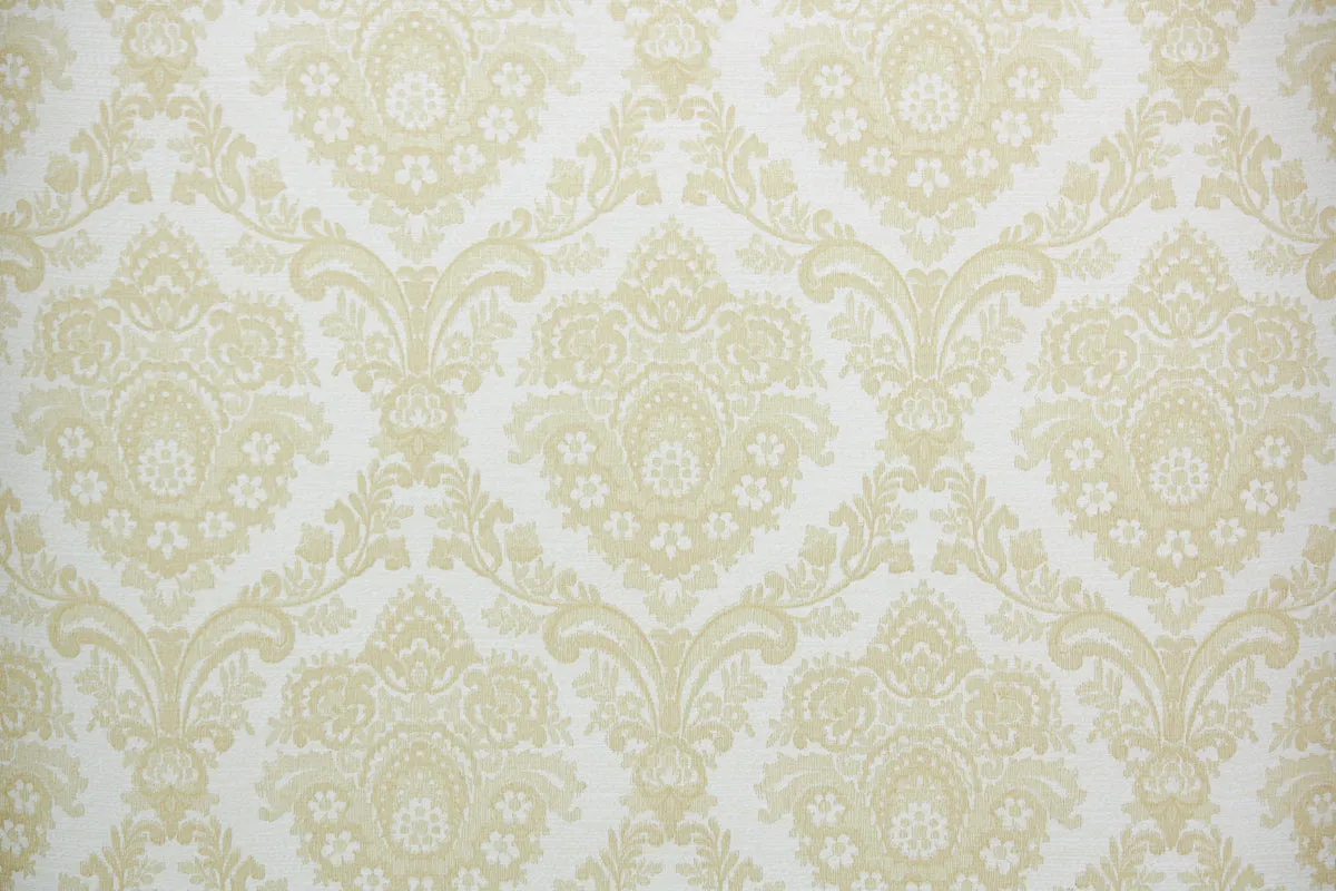 1970s Damask Vintage Wallpaper