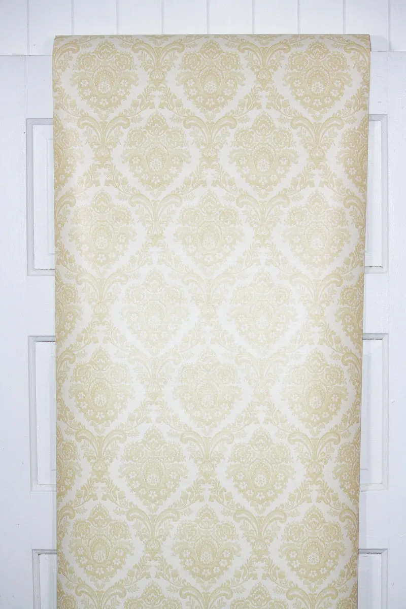 1970s Damask Vintage Wallpaper