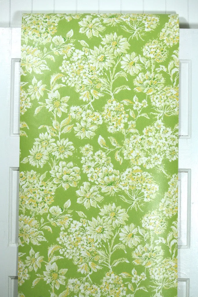 1970s Floral Vintage Wallpaper
