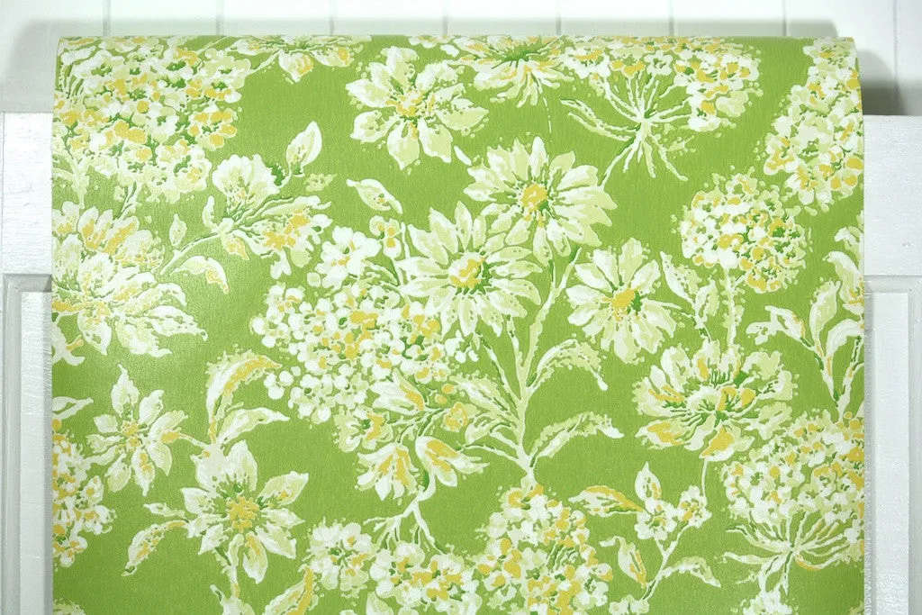 1970s Floral Vintage Wallpaper