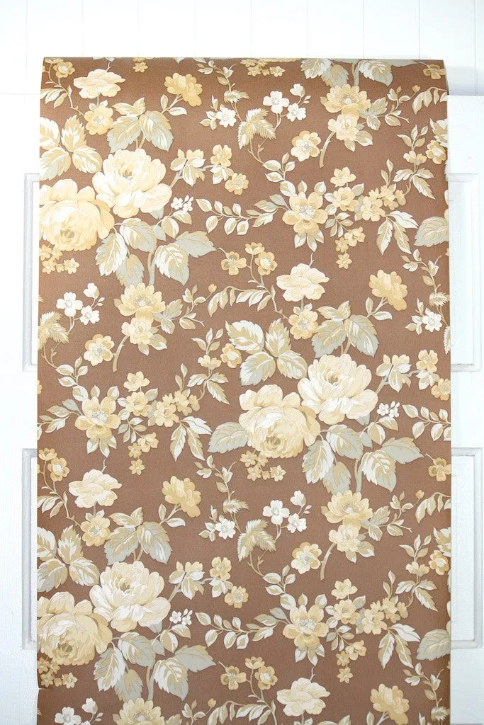 1970s Floral Vintage Wallpaper