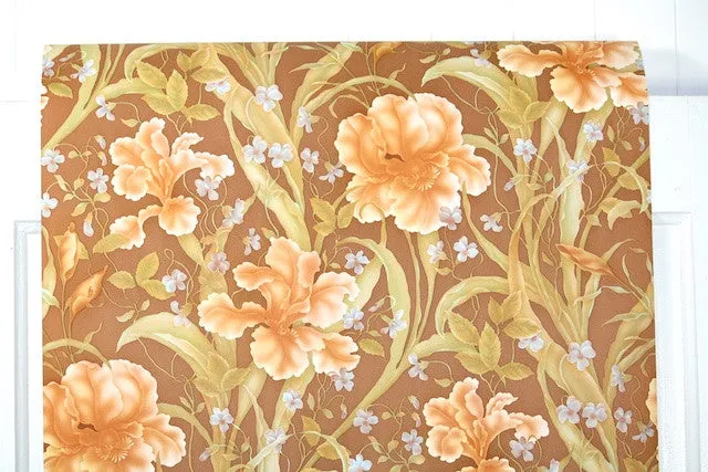 1970s Floral Vintage Wallpaper