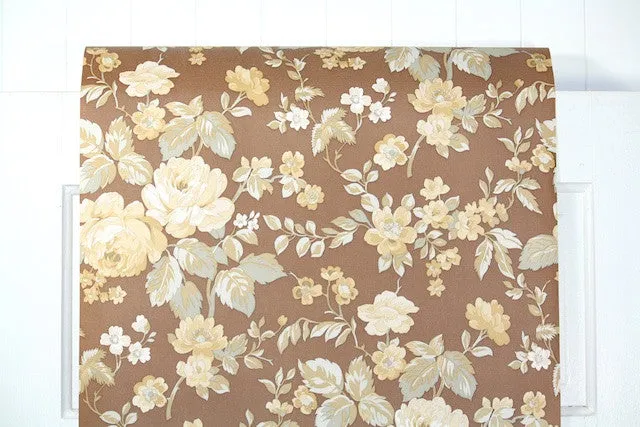 1970s Floral Vintage Wallpaper