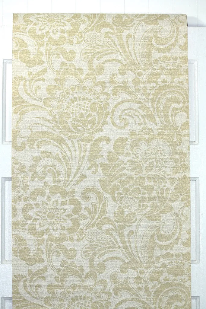 1970s Floral Vintage Wallpaper