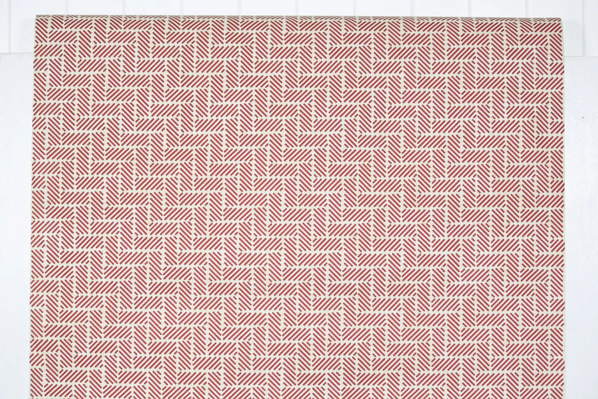 1970s Geometric Vinyl Vintage Wallpaper