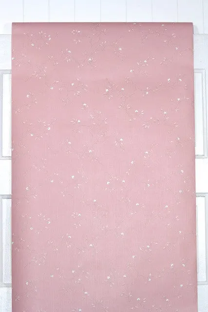1980s Floral Vintage Wallpaper