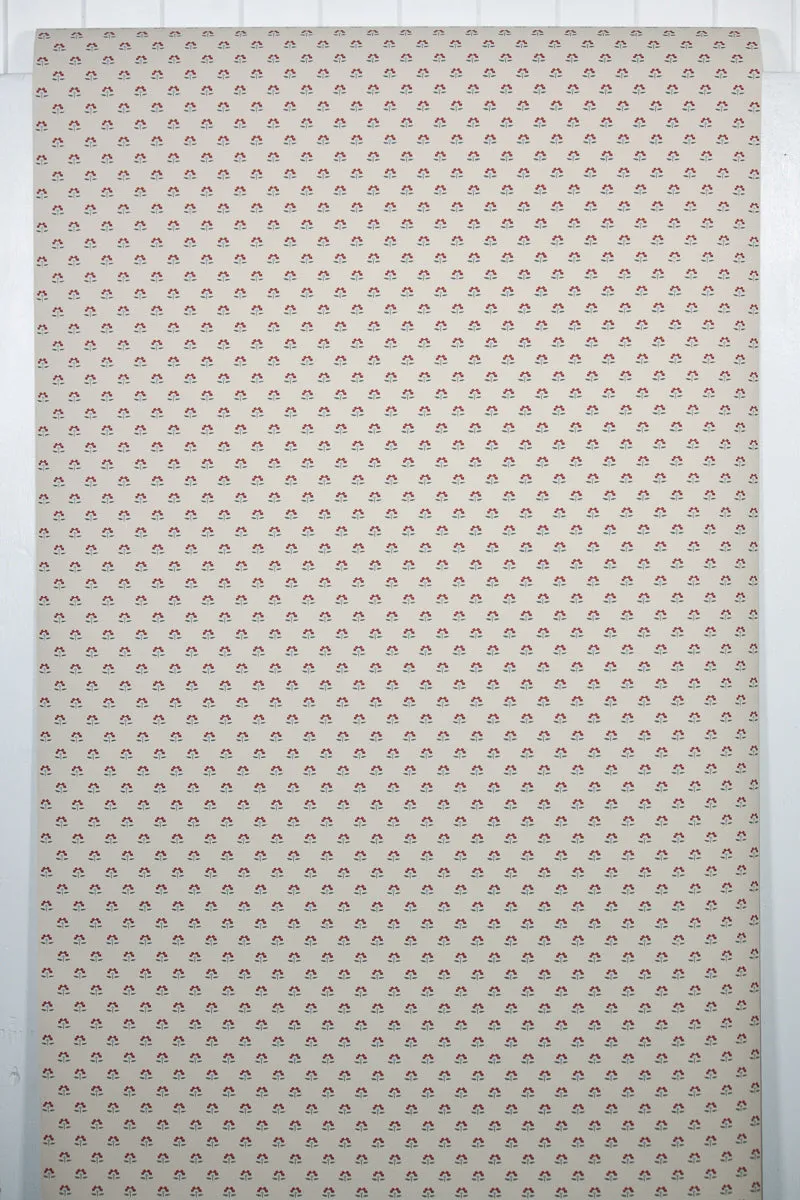 1980s Floral Vintage Wallpaper