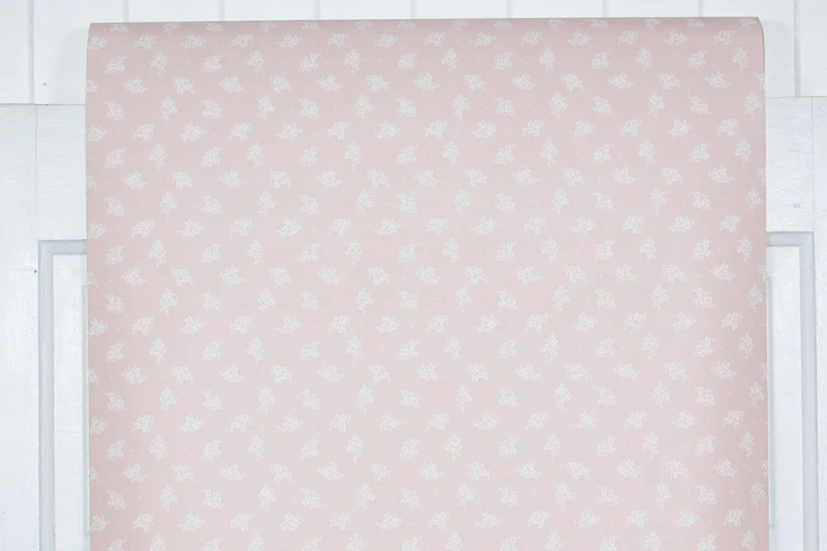 1980s Floral Vintage Wallpaper