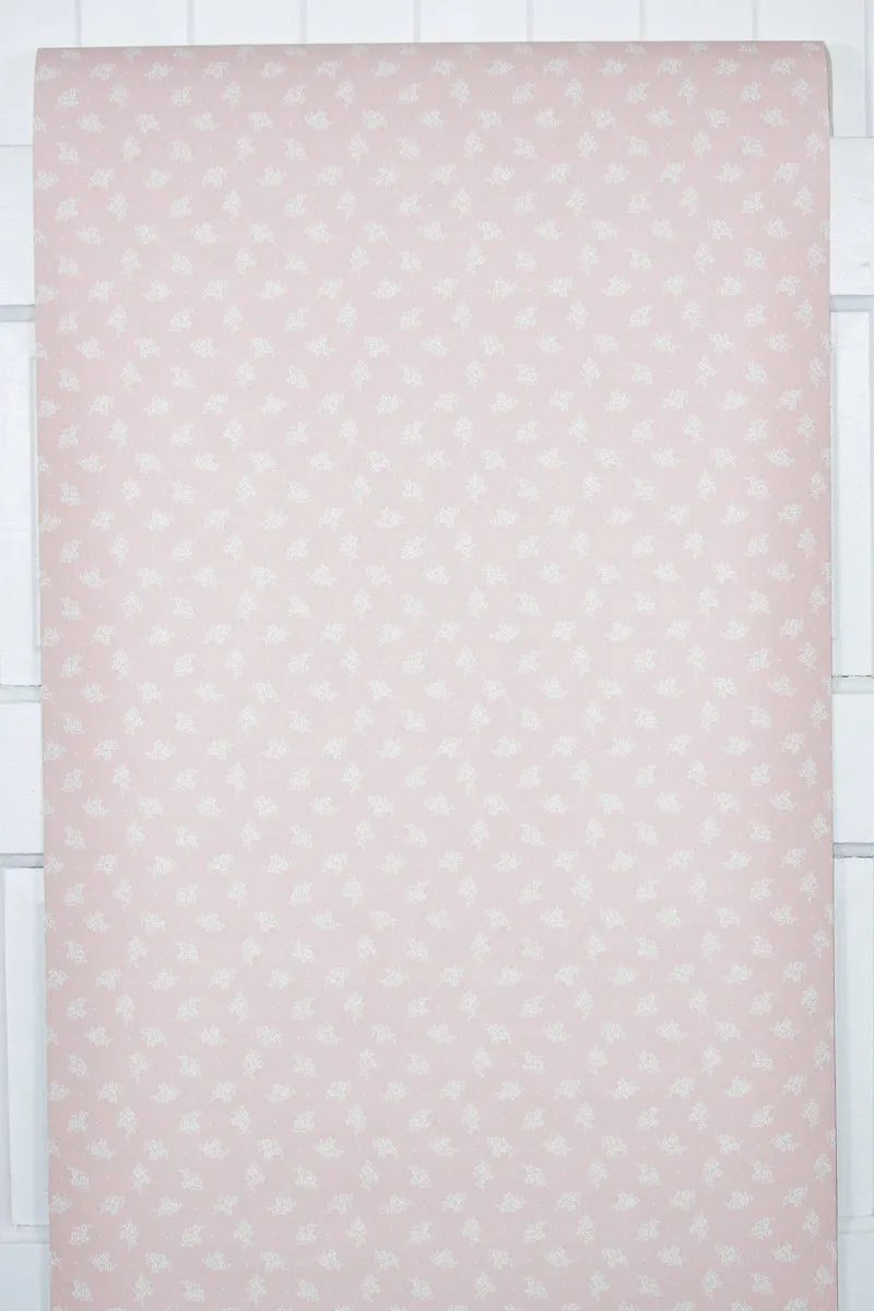 1980s Floral Vintage Wallpaper