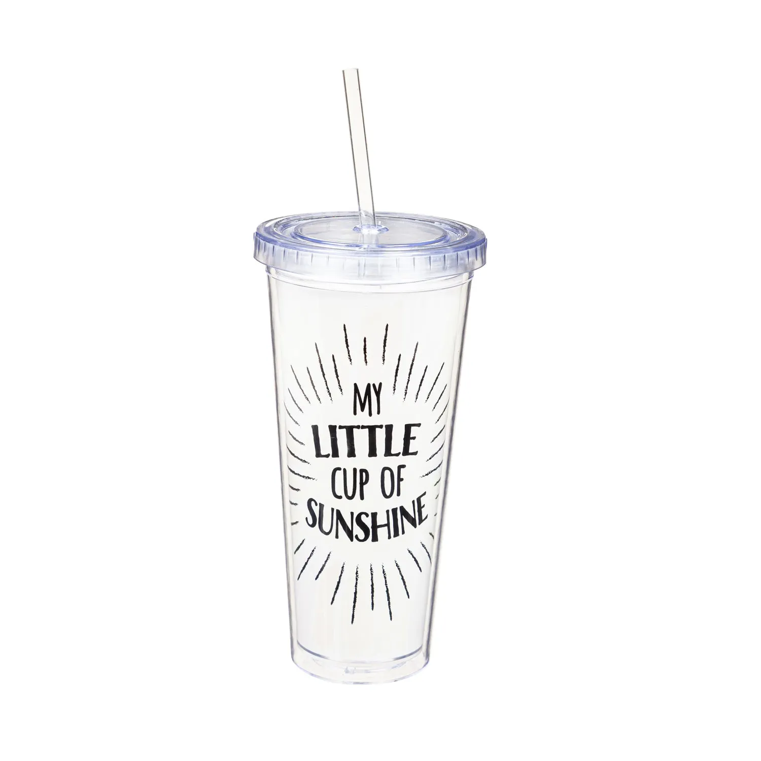 20oz Acrylic Color Changing Tumbler with Straw, Little Cup Of Sunshine,3cct001d