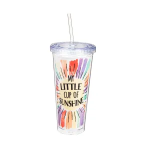 20oz Acrylic Color Changing Tumbler with Straw, Little Cup Of Sunshine,3cct001d