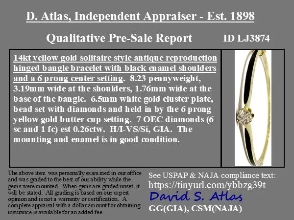 .26ctw Diamond & Enamel Bangle