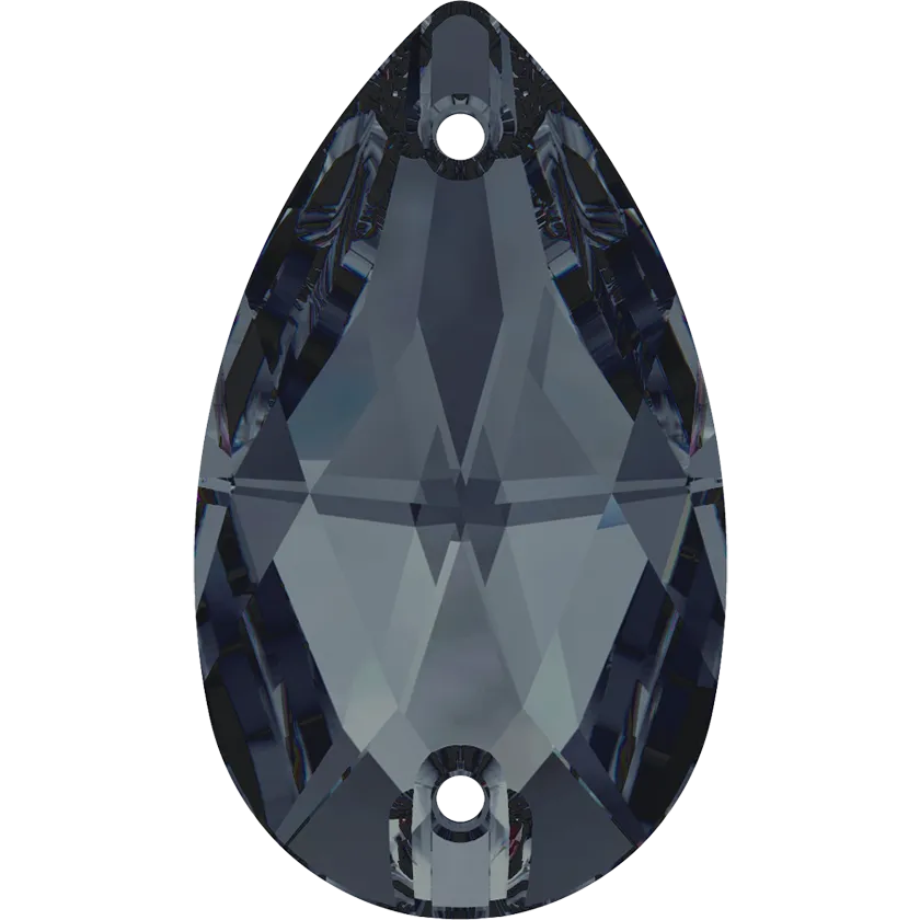 3230 Swarovski Drop Sew-On Stones, Graphite (253)